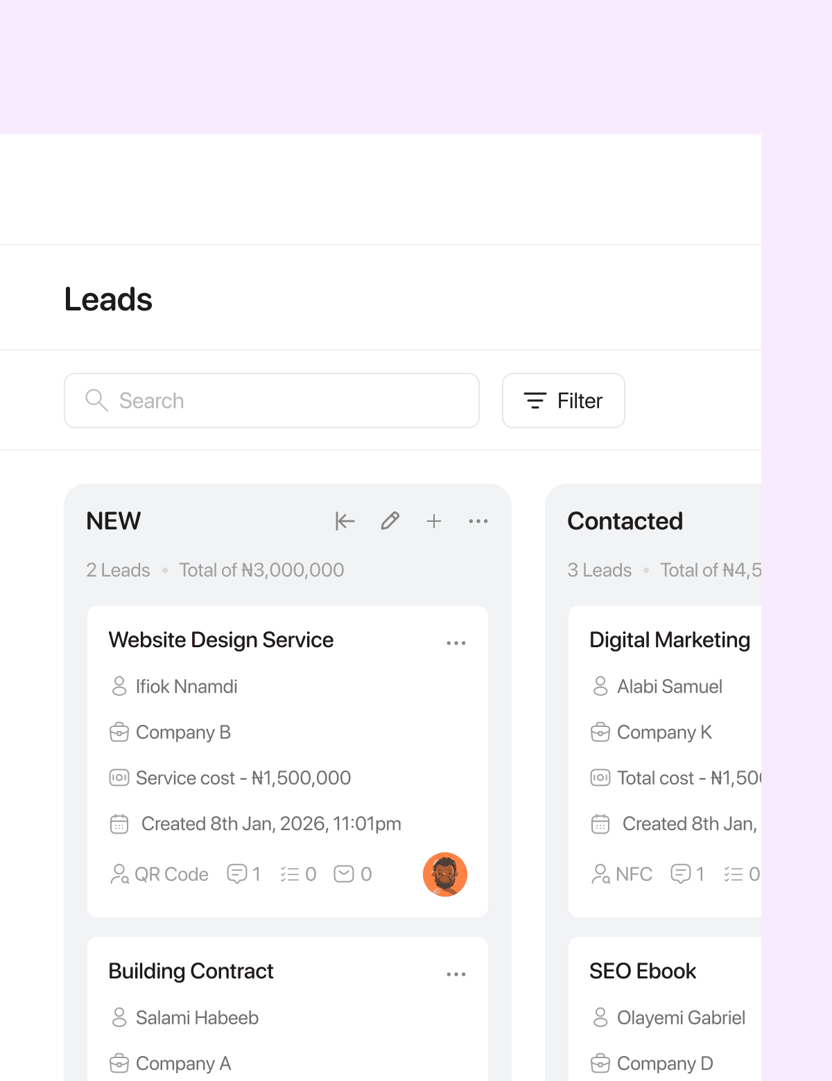 Lead Capture and CRM